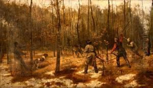 Polowanie, 1885 R. by Zygmunt Sokolowski