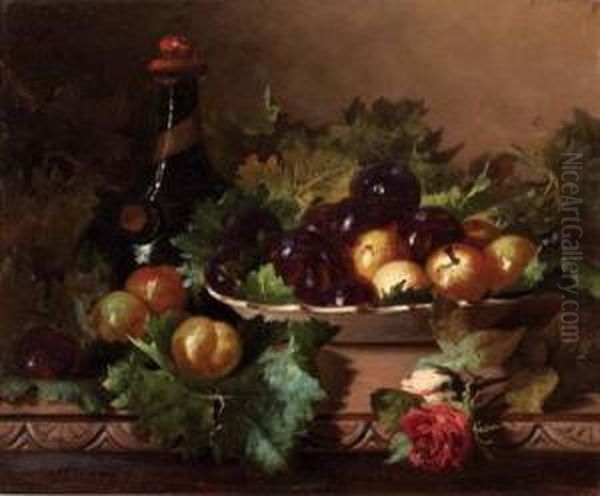 Stillleben Mit Fruchten Und Flasche - view 1