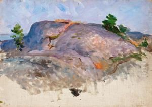 Lamdscape With Cliffs by Venny Soldan-Brofelt