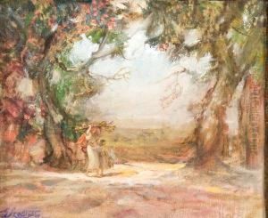 Paesaggio Con Figure by Giorgio Soldaticz
