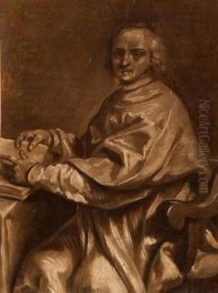 Ritratto Di Cardinale A Tre Quarti Di Figura, Presso Uno Scrittoio, En Grisaille - view 1