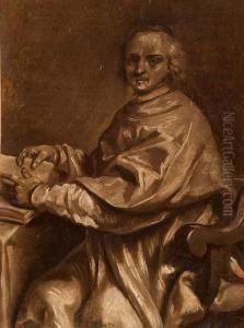 Ritratto Di Cardinale A Tre Quarti Di Figura, Presso Uno Scrittoio, En Grisaille by Giovanni Gioseffo da Sole