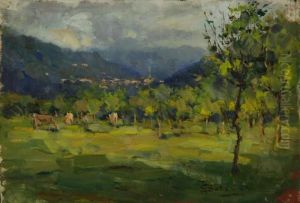 Veduta Di Campagna by Giuseppe Solenghi
