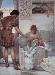 A Silent Greeting by Sir Lawrence Alma-Tadema