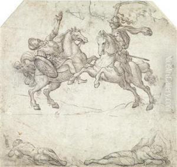 The Combat Of Two Riders - view 1