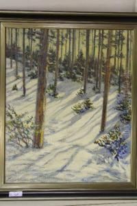 Winters Naaldbos by Leonid Romanovitch Sologub