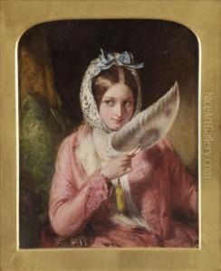 Ortrait Of A Lady Fanning Ortrait Of A Lady Fanning