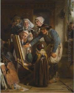 Art Critics Of Brittany by Abraham Solomon