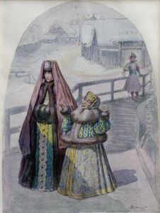 Promenade En Hiver by Sergei Solomko