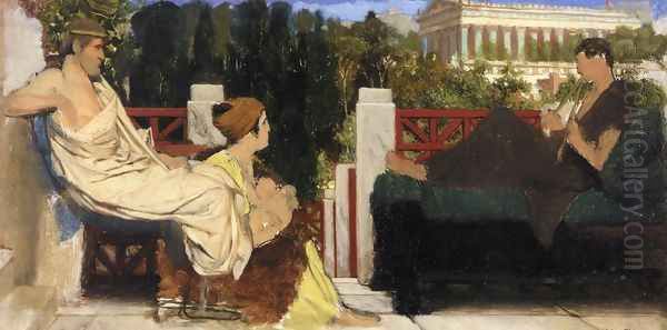 Figures on the Terrace by the Acropolis - view 1