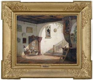 In The Entrance Area Of An Italian House.