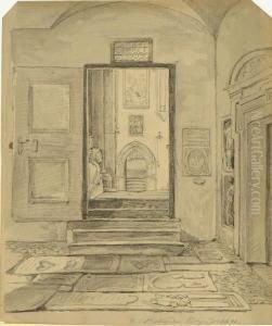 Kreuzgang In Berchtesgaden. by Hermann Wilhelm Soltau