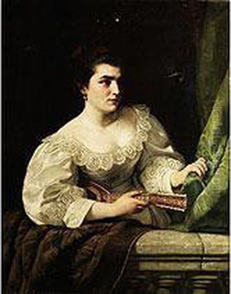 Bildnis Einer Jungen Dame Mit Mandoline - view 1