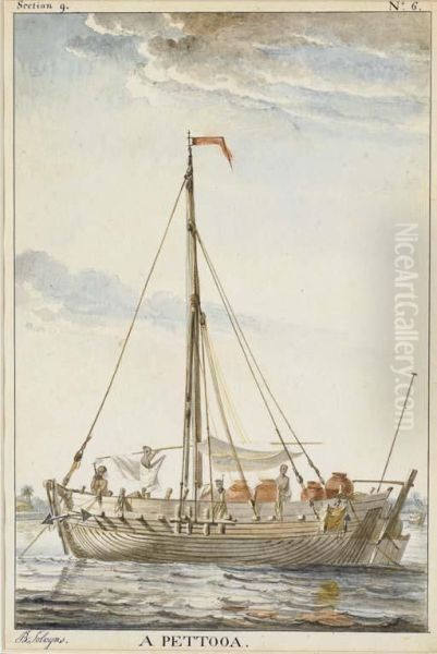 A Pettooa Ou Bateau Marchand D'orissa Sur La Baie Du Bengale - view 1
