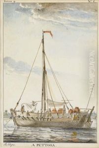 A Pettooa Ou Bateau Marchand D'orissa Sur La Baie Du Bengale by Balthazar Solvyns