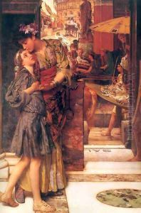 The Parting Kiss by Sir Lawrence Alma-Tadema