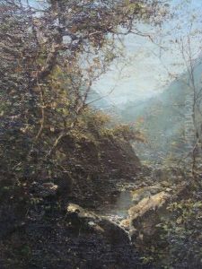 Paysage Au Pont - La Vallee by Thomas Jacques Somerscales