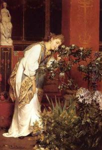 In the Peristyle by Sir Lawrence Alma-Tadema