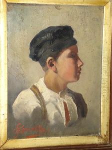 The Head Of A Young Boy, Wearing A Cap