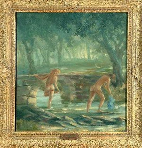 "forbidden Pleasures" - Two Naked Female Bathers - view 1