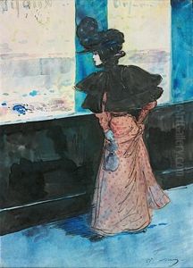 Elegante Devant La Bijouterie by Francois Clement Somm