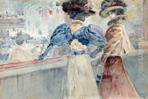 Deux Elegantes Au Balcon by Henry Somm