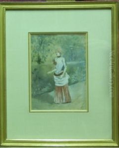 Femme Dans Un Jardin by Henry Somm