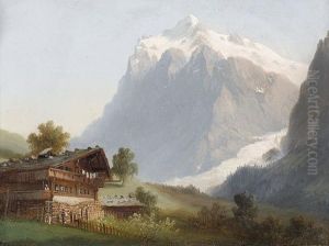 Blick Von Grindelwald Auf Das Wetterhorn by Ferdinand Sommer