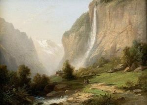 Die Staubbachfalle Im Lauterbrunnental.