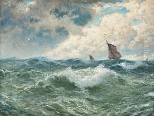 Boote Auf Sturmischer See by Georg Sommer