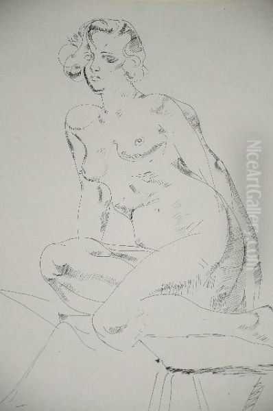 Seated Female Nude - view 1