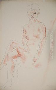 Seated Female Nude by William Sommer
