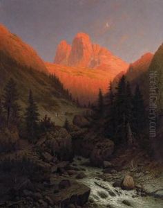 Abendstimmung Uber Dendrei Zinnen by Daniel Somogyi