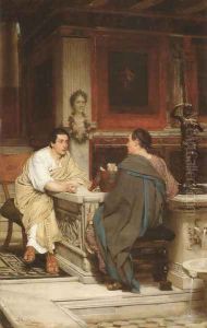 The Discourse (or A Chat) by Sir Lawrence Alma-Tadema