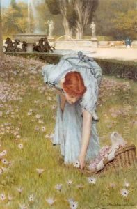 Flora (or Spring in the Gardens of the Villa Borghese) by Sir Lawrence Alma-Tadema