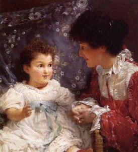Mrs George Lewis and Her Daughter Elizabeth by Sir Lawrence Alma-Tadema