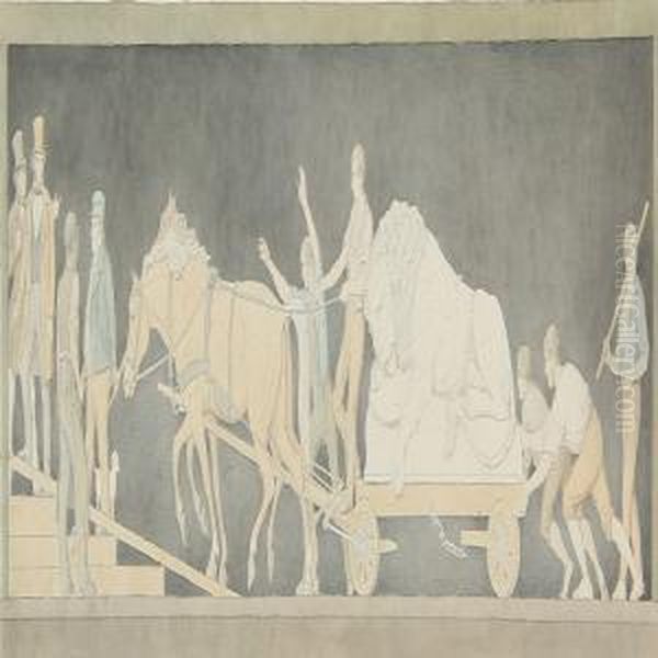 Motif From The Frieze On Thorvaldsen's Museum In Copenhagen by Jorgen Valentin Sonne