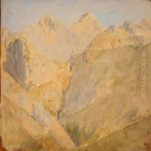 Italian Mountain Landscape by Jorgen Valentin Sonne