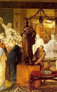 A Sculpture Gallery in Rome at the Time of Agrippa by Sir Lawrence Alma-Tadema