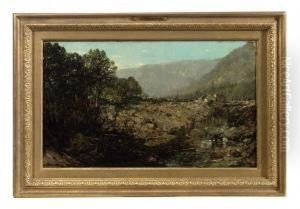 A Rocky River Landscape by William Louis Sonntag