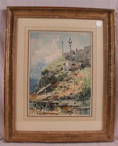 Building Of The Monument, Central Park by William Louis Sonntag