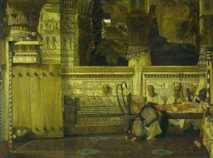Thee Egyptian widow by Sir Lawrence Alma-Tadema