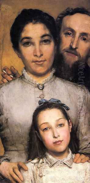 Portrait of Aime-Jules Dalou, his Wife and Daughter - view 1