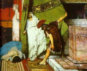 A Roman Emperor AD41 (detail I) by Sir Lawrence Alma-Tadema