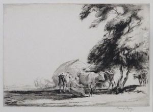 Milking Time On A Sedgmoor Farm by George Soper
