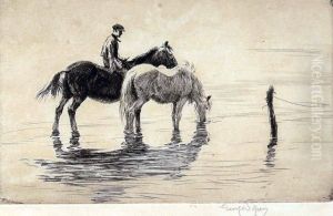 Horses Watering by George Soper