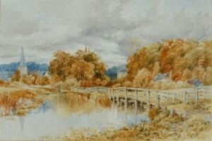 River Landscape With Bridge by Thomas James Soper
