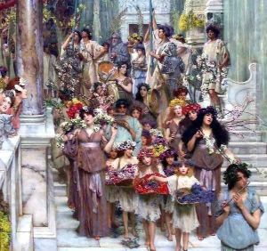 Spring detail by Sir Lawrence Alma-Tadema