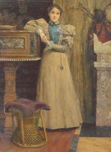 Portrait of Clothilde Enid, daughter of Edward Onslow Ford by Sir Lawrence Alma-Tadema