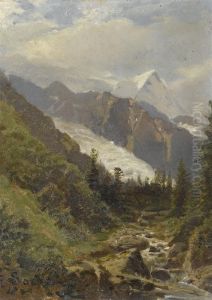 Vue Du Val D'anniviers by Eugene Etienne Sordet